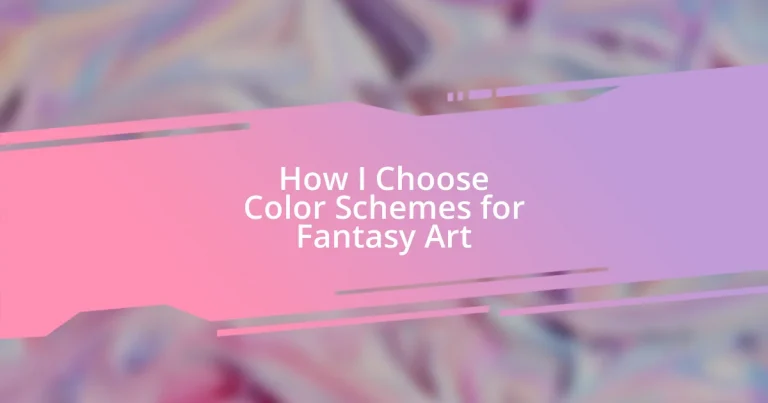 How I Choose Color Schemes for Fantasy Art