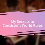 My Secrets to Consistent World Rules